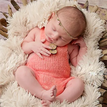 Pletene Newborn Baby Fotografija Rekviziti Baby Jumpsuit Romper Baby Foto Opremo