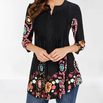 Plus Velikost 5XL Natisnjeni žensko Bluzo Naguban Oversize Ženski zgornji deli oblačil 2021 Novo Pomlad Poletje Svoboden Priložnostne Moda za Ženske Bluze