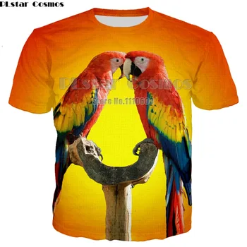 Plus velikost Moške/Ženske 3D tiskanja priložnostne tshirt vrabec, živali, ptic t-shirt hoodie Harajuku Papiga t shirt/Hoodies/Majica 7XL