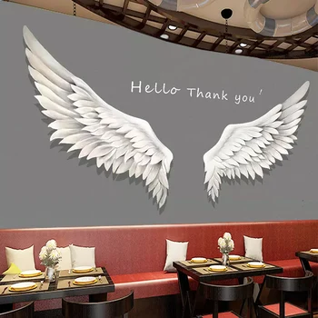 Po meri 3D Fotografije za Ozadje Freske Belo Pero Krila dnevno Sobo, Cafe, Restavracija Fotografija Ozadje Dekoracijo Sten Slikarstvo