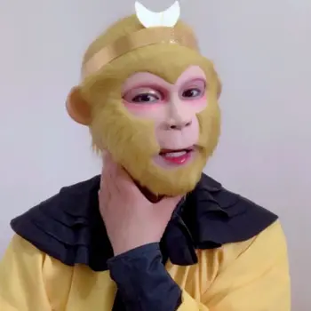Po meri realno latex sonce wukong cosplay masko opica kralj obraz, maske za noč čarovnic glavo accessies smešno cosplay Film Tv predvajanje