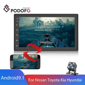 Podofo 2 Din Android Avto Radio Univerzalno 2.5 D GPS Multimedia Video Predvajalnik Za Volkswagen Nissan Hyundai Kia Toyota Passat
