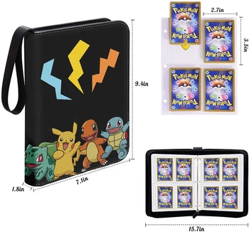 Pokemon Kartico knjiga Prenosni Shranjevanje Primera z Odstranljivo Listov Ima do 200 Karte-Igrače, Darila za 3-8 let Stari Fantje Dekleta