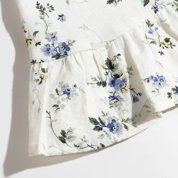 Poletje ženske noše priložnostne cvet tiskanja tanek trak obleko Vestidos