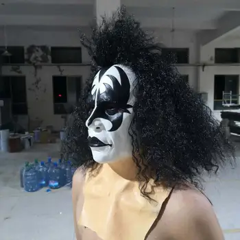 Poljub Gena Simmos Masko Demon Kostum Opremo Cosplay Maske Iz Lateksa Mascaras Noč Čarovnic Deluxe Mascarillas Obraz Masques Odraslih