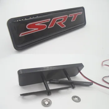 Polnilnik SRT Viper Challenger Avto Emblema Spredaj Kapuco Grill Rešetka, Bonnet Logotip Led Luči