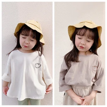 Pomlad T-shirt Novo Otrok Obrabe, Dekleta' korejski Natisnjeni Otroci Oblačila Dekleta Vrhovi