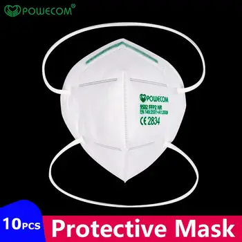 POWECOM FFP2 Obraz, Usta Maska 95% Filtriranje Effection CE Certificiranje Varnosti Maske Dustproof Dihanje Žarilna Kritje Masko