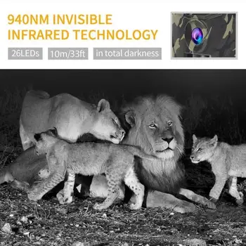 PR100-1 širokega kota 110° ir nočno vizijo lovske kamere nepremočljiva širokokotni Ir Nočno opazovanje divjih živali Poti fotoaparati