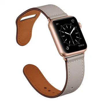 Pravega usnja trak za apple watch band 42mm 38 mm iwatch band 44 mm 40 mm zamenjava zapestnica pasu za iwatch serije 6 5 4 SE