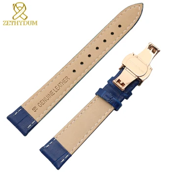 Pravega usnja zapestnica ženska moda watchband ročne band majhne watch trak 14 16 18 20 mm modra vijolična barva