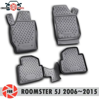 Predpražnike za Skoda Roomster 5J 2006~odeje ne zdrsne poliuretan umazanijo zaščito notranjosti avtomobila styling dodatki