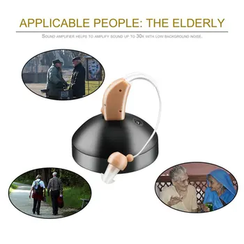 Prenosni Mini Slušni Pripomočki za ponovno Polnjenje Ojačevalnik Zvoka Glas Za Uho Za Starejše Gluhost Sluha Pomoči EU/ZDA Plug 19552