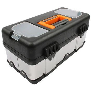 Prenosni Veliko nerjavnega jekla toolbox vzdrževanje gospodinjstva elektrikar plastična Škatla za Orodje Z0103 Večnamensko komplet 6182