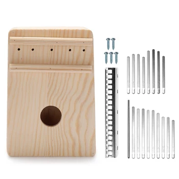 Preprosta Montaža Kalimba Handwork DIY Kit za Les Prst Palec Klavir Pregleden Pisane Kalimba Glasbeni Instrument otrok Darilo Nova