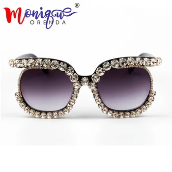 Prevelik Ženske sončna Očala Luksuzne blagovne Znamke Cat Eye glasses pol okvir Nosorogovo sončna Očala moški Letnik odtenki Oculos UV400