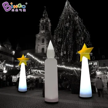 Prilagodite osvetlitev velikan napihljivi candle / 4m višina velika sveča, napihljive igrače