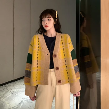 Proti-vrat spomladi in jeseni novi korejski pulover ženske ins svoboden jopico pulover ženske 11516