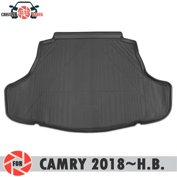 Prtljažnik mat Toyota Camry 2018~ trunk talne preproge ne zdrsne poliuretan umazanijo zaščito notranjosti debla avto styling dekoracijo
