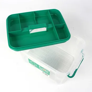 Prva Pomoč Polje večplastnega Domov Kit Zdravo Plastično Prozorno Okence PP Plastike Drog Škatla za Shranjevanje za Gospodinjstvo WF1021