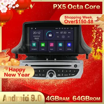 PX5 4+64 G Android 9.0 Avto dvd Predvajalnik Za Renault Megane 3 Fluence 2009-car Audio stereo Radio GPS Navi vodja enote