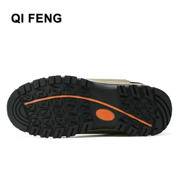 QIFENG Moški Nepremočljiva Prostem Pohodništvo Čevlji za Hojo, Tek, Treking, Plezanje Šport Čevlji Za Unisex Strokovno Pohodništvo Čevlji