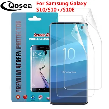 Qosea ( 3 Pack ) Za Samsung Galaxy S10 Zaslon Patron, Ultra-tanek Jasno Spredaj Film Za Samsung S10 Plus E Zaščito Flim