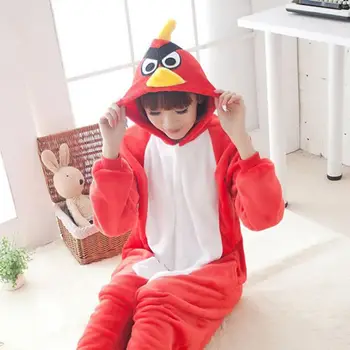 Rdeča Ptica Jumpsuit Živali Anime Cosplay Kostume, Obleke, Fantje/Dekleta Otroke/odrasle Osebe Oblačila noč Čarovnic Dan Otrok Darilo