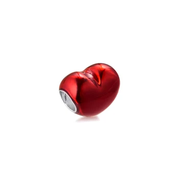 Rdeče Srce Oblikovan Čar za Zapestnice 2021 Žensk na Debelo Kroglice Nov Prihod DIY S925 Sterling Srebrni Obesek