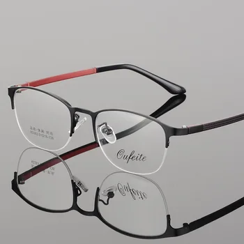 Recept Očala Visoke Kakovosti Retro Kovinski Okvir Pol-okvir Ženski Kratkovidna Očala Optični Okrogle Očala 12465