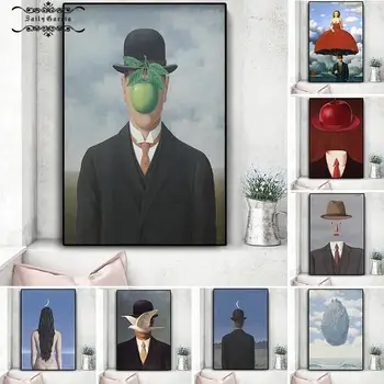 Rene Magritte Platno Slikarstvo Nadrealizma Klasičnih Umetnine, Razmnoževanje, Tiskanje Plakatov in Stenskih slikah, za Dom Cuadros Dekor