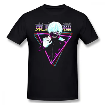 Retro Design Bistvene Krpo Tiskanja Crewneck Bombaža T-Shirt Tokyo Ghoul Temno Fantasy Serije Anime Zgornji Deli Oblačil Za Moške, Modni Ulične