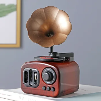 Retro Phonograph Music Box Okraski Ustvarjalno Darilo Osem Zvok Polje Home Namizno Dekoracijo Darilo Hiša Dodatki