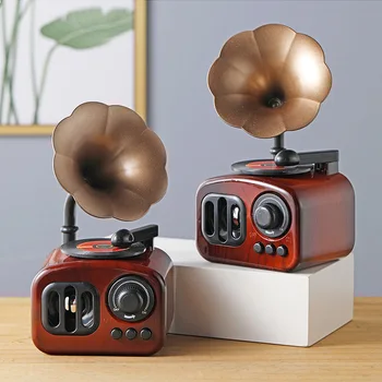 Retro Phonograph Music Box Okraski Ustvarjalno Darilo Osem Zvok Polje Home Namizno Dekoracijo Darilo Hiša Dodatki