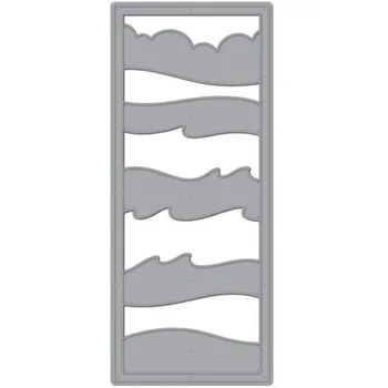 Rezanje kovin Matrice Vijugasto Slimline Vertikalni Okvir DIY Scrapbooking Papir Album Kartice Obrti, Izdelava Predloga 2020 NOVA