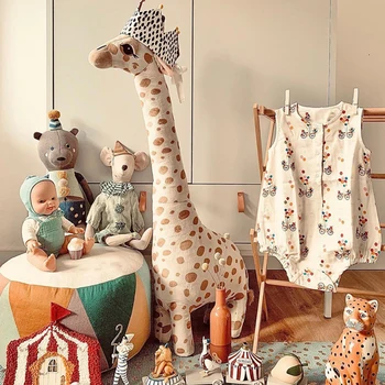 Risanka Bombaž Žirafa Mehka Lutka Živali, Plišaste Igrače za Dom Dekor Otroci Darilo