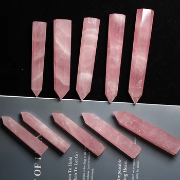 Runyangshi 1pc Naravnih rose quartz crystal točke Roza kristalno stolpec Ročno polirani parcelo za Dom notranja Oprema dekoracijo