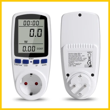 RZ NAPAJALNIK za izmenični Metrov 230V Digitalni Wattmeter Energijo Merilnik Porabe Watt Monitor za Merjenje Vtičnico Moč Analyzer
