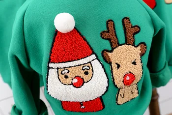 Santa Claus In Jelena Božič Družinski Pulover Nastavite Mati In Hči, Oče, Sin Družine Ujemanja Obleke Božično Darilo