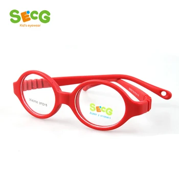 SECG Krog Prilagodljiv Optični Otrok Kozarci Plastični Okvir Unisex TR90 Otroci Očala za Kratkovidnost Pogled Otroci Očala Očala