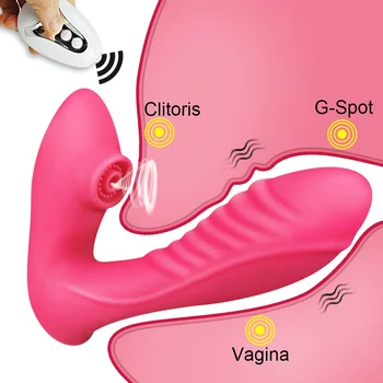 Sesanju Dildo, Vibrator za ženske Klitoris Nastavek Bedak Orgazem Stimulator Vagine, G-spot Daljinski upravljalnik Sex Igrače za Ženske
