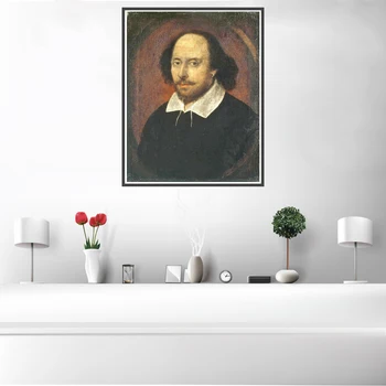 Shakespeare Platno Umetniško Slikarstvo, Pesnik, Pisatelj, Avtor Plakata Platno, Tisk Slikarstvo Wall Art Spalnica Dekoracijo Doma
