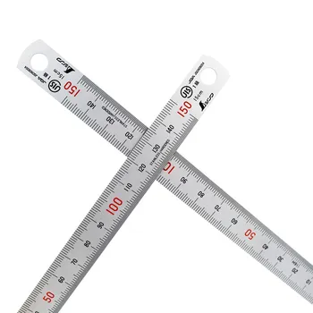 SHINWA Magnetni iz Nerjavečega Jekla Kovinsko Ravnilo Meritev Pravilo Natančnost obojestransko Merjenje Orodje 15 cm 30 cm 1PCS