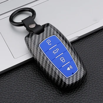 Silikagel ABS Ogljikovih Vlaken Vzorec Za Haval H2 H6 Coupe H8 H9 H7, F5, F7 F7X H2s 2019 2020 Samrt Daljinski Ključ Zajema Lupini Keychain