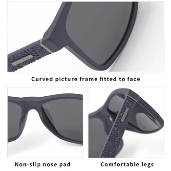 SIMPRECT 2021 Moda Kvadratnih Polarizirana sončna Očala Moških UV400 Visoke Kakovosti TR90 Elastičnost Anti-Glare Voznika sončna Očala Za Moške