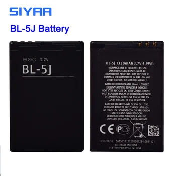 SIYAA Originalno baterijo BL-5J BL-4C boste baterijo BL-5B BL-5C Za Nokia 6100 5070 N70 Lumia 520 5230 X6 Xpress Music N900 C3 BL 5J Baterije