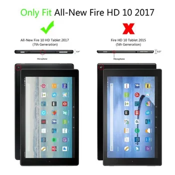 Slim Magnetni PU Usnjena torbica Za Amazon Kindle Fire HD 10 2017 10.1 palčni Kritje Za Amazon Kindle Fire HD10 2017 Primeru+Film+Pen