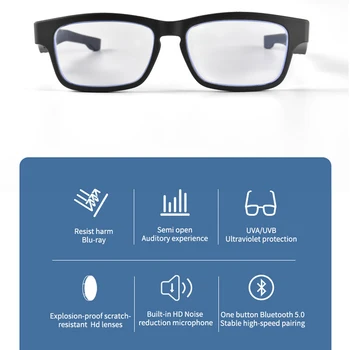 Smart Bluetooth Anti-modra Svetloba Klic Očala Brezžične Bluetooth Slušalke 5.0 Binaural Mini Klica Mobilni Telefon Univerzalna Očala