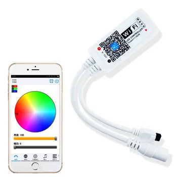 Smart led luči Trakovi 24-tipka + wifi mobilni telefon APP krmilnik RGB glasbe senzor za nadzor svetlobe za 4pin 12v led trakovi