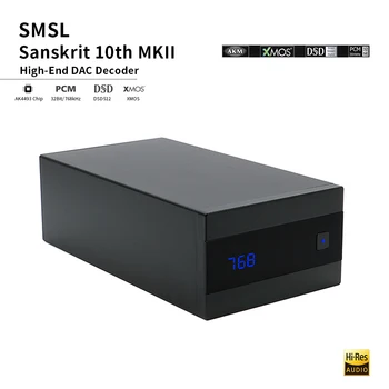 SMSL Sanskrtu 10. MKII Hi-fi Audio DAC USB AK4493 DSD512 XMOS Optični Spdif Koaksialni Vhod DAC Namizje Dekoder